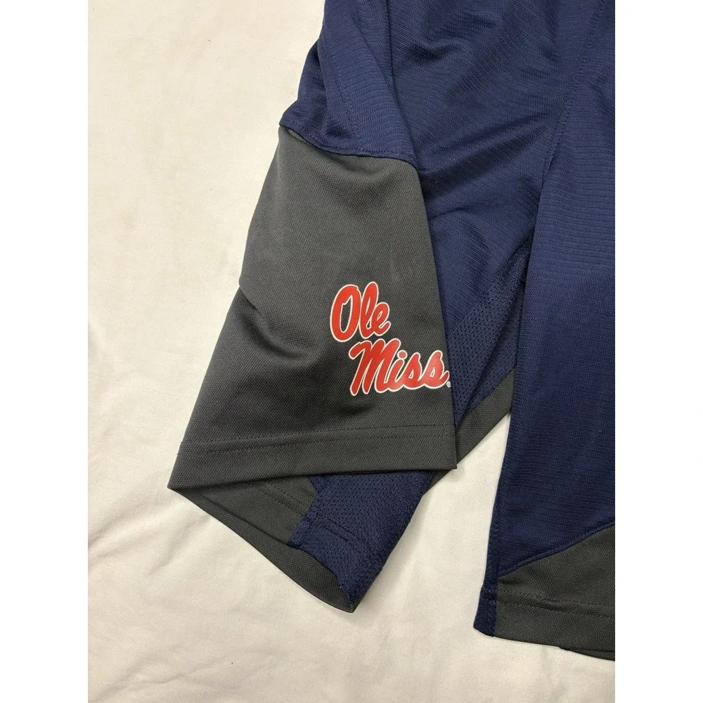 Nike Dri Fit Ole Miss Rebels Athletic Shorts Men's Size XL Blue & Gray Baggy